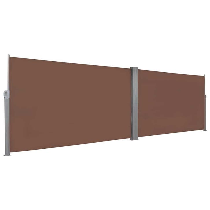 vidaXL Windscherm uittrekbaar 160x600 cm bruin, Tuin en Terras, Parasols, Nieuw, Verzenden