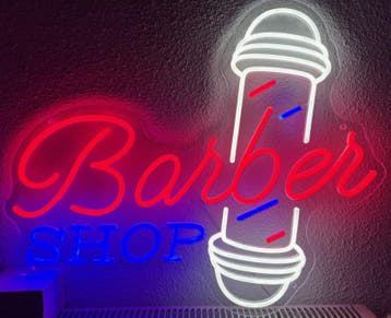 Kapper barber NEON sign bord led lichtbord verlichting lamp, Verzenden