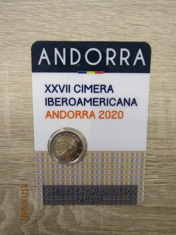 Andorra. 2 Euro 2020/2021 (4 coincards) (Zonder