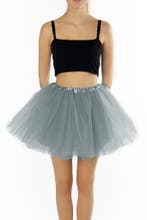 KIMU® Tutu Grijs Tule Rokje XL XXL 3XL Grijze Petticoat Rok, Ophalen of Verzenden, Nieuw