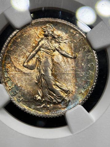 Frankrijk. 1 Franc 1916 Semeuse. NGC MS63 (Zonder
