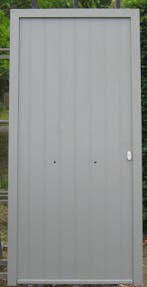 pvc buitendeur , voordeur ,deur 100 x 210 creme / betongrijs, Doe-het-zelf en Bouw, Deuren en Vliegenramen, Kunststof, 80 tot 100 cm