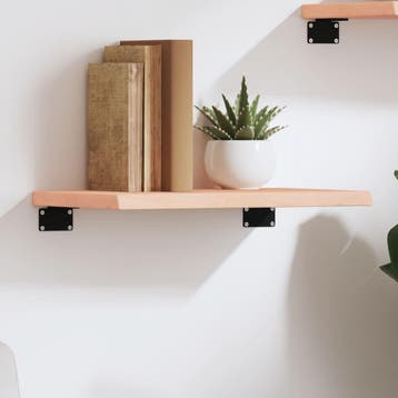vidaXL Wandschap 40x20x2 cm onbehandeld massief eikenhout, Huis en Inrichting, Verzenden, Nieuw