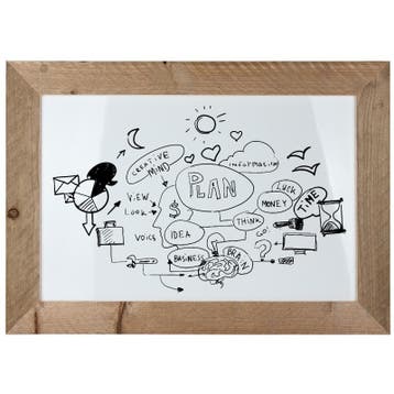 Whiteboard Steigerhout 40x50cm, Huis en Inrichting, Verzenden, Nieuw