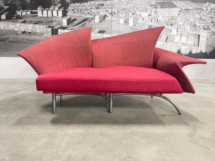 Saporiti - Mauro Lipparini - Sofa - stof, Staal, Katoen, Antiek en Kunst, Antiek | Meubels | Stoelen en Sofa's
