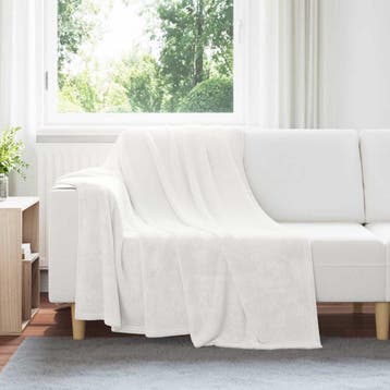 vidaXL Dekentjes 6 st Wit 150 x 200 cm 4.68 kg Fleece, Verzenden