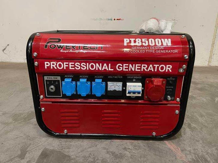 Online veiling - Powertech - PT 8500 - Generator, Articles professionnels, Machines & Construction | Générateurs, Enlèvement