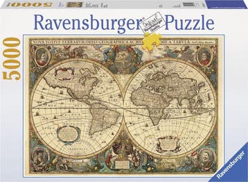 Ravensburger puzzel Antieke wereldkaart - Legpuzzel - 5000, Verzenden, Nieuw