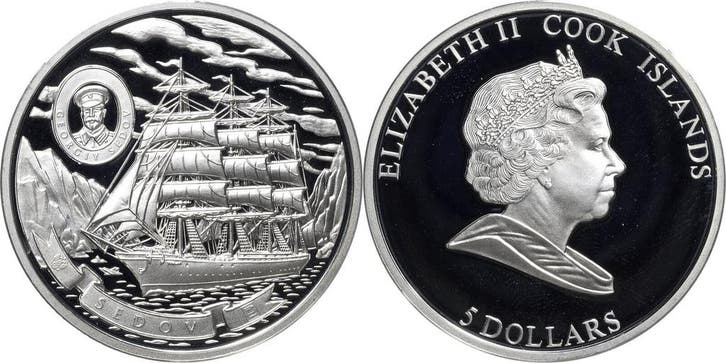 5 Dollars 2008 Cook Inseln, Timbres & Monnaies, Monnaies | Amérique, Envoi