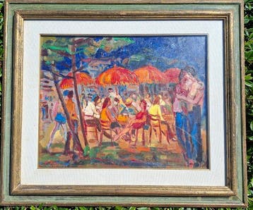 Gennaro Villani (1885-1948) - Sotto gli ombrelloni