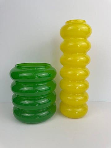 Vintage Ikea - SOLSTRALE Hooped Glass Vase - 90s - Design