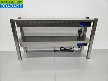 RVS Dubbele Warmtebrug Warmhoudbrug Verwarmde Etagere, Zakelijke goederen, Ophalen of Verzenden, Nieuw in verpakking