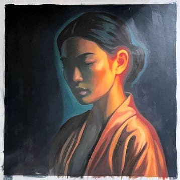 TA Duy Tung - La lueur intérieure 120 120 cm