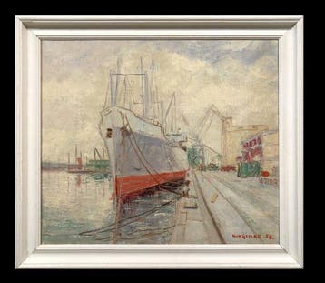 Hugo Kongsted Kongsmar (1894-1976) - Au Port de Copenhague