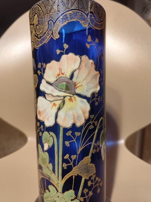 Legras & Cie. - Vaas - blauw glas, Antiek en Kunst, Antiek | Glaswerk en Kristal