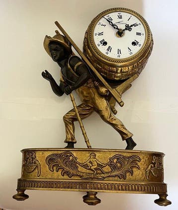 Figurale pendule - Lancini - Art Deco Zinklegering, Messing