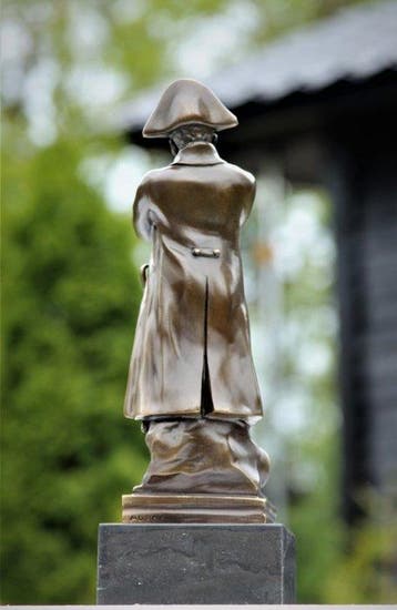 Sculpture, napoleon stateu - 31 cm - Bronze, Marbre, Antiquités & Art