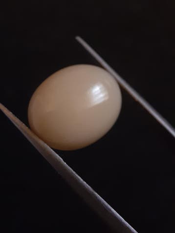 Natural White crystal Opal of 4.665 ct in oval cabochon - un, Verzenden