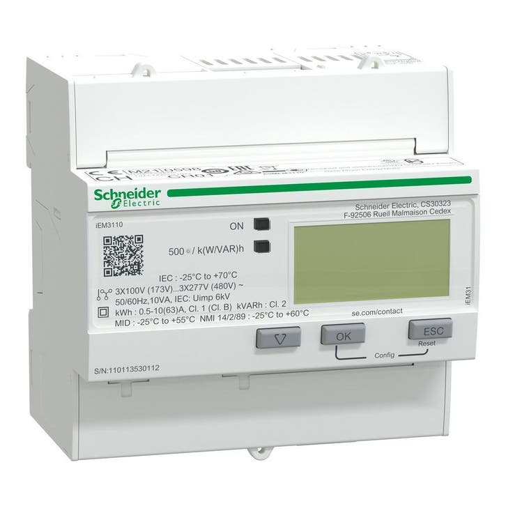 Compteur Délectricité Schneider Electric Acti 9 - A9MEM3110, Bricolage & Construction, Électricité & Câbles, Envoi