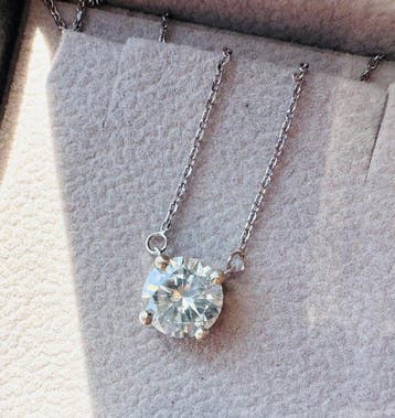 Collier - 14 carats Or blanc - 1.56ct. tw. Diamant, Nieuw
