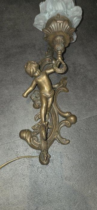 Lamp - Brons, Glas - Mooie land in kleurplaat