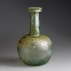 Oud-Romeins, Keizerrijk Glas Fles met mondstuk en rand - 178