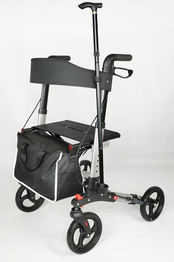 Rollator Plaza Lite Dubbel Opvouwbaar Silver (Nieuw), Diversen, Ophalen of Verzenden, Opvouwbaar, Nieuw