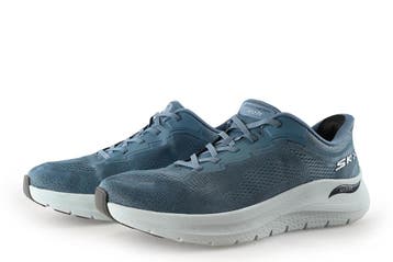Skechers Instappers in maat 44 Blauw, Overige typen, Zo goed als nieuw, Skechers, Verzenden