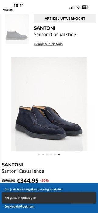 Santoni - Loafers - Maat: EU 42.5 - Nieuw in doos