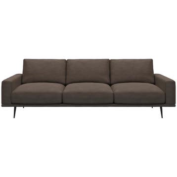 BoConcept Sofa Carlton Bruin - 3-Zitszetel - Showroommodel -, Gebruikt, Verzenden, 200 tot 250 cm, Leer