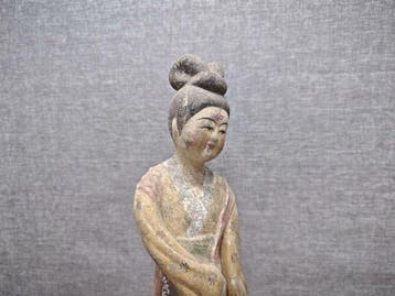 Oud Chinees, Tang-dynastie Keramiek Beschilderd aardewerk -