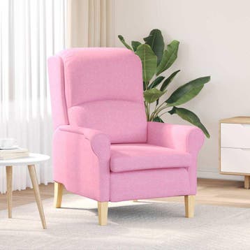 vidaXL Fauteuil Roze Stof, Verzenden
