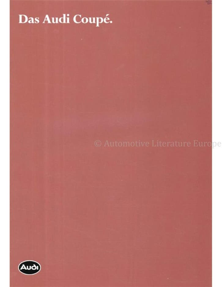 1981 AUDI COUPE BROCHURE DUITS, Livres, Autos | Brochures & Magazines