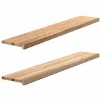 vidaXL Vensterbanken 2 st onbehandeld 140x30x2 cm massief, Verzenden, Nieuw