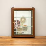 Vitrine - Wandmededelingsbord met spiegel, matglas - Hout,