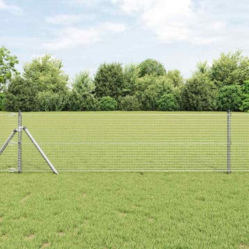 vidaXL gelast draadhek met grondbevestiging 50 x 0,5 m, Verzenden