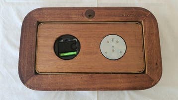 Aneroid barometer - Messing, Hout - Barometerklok, Antiek en Kunst