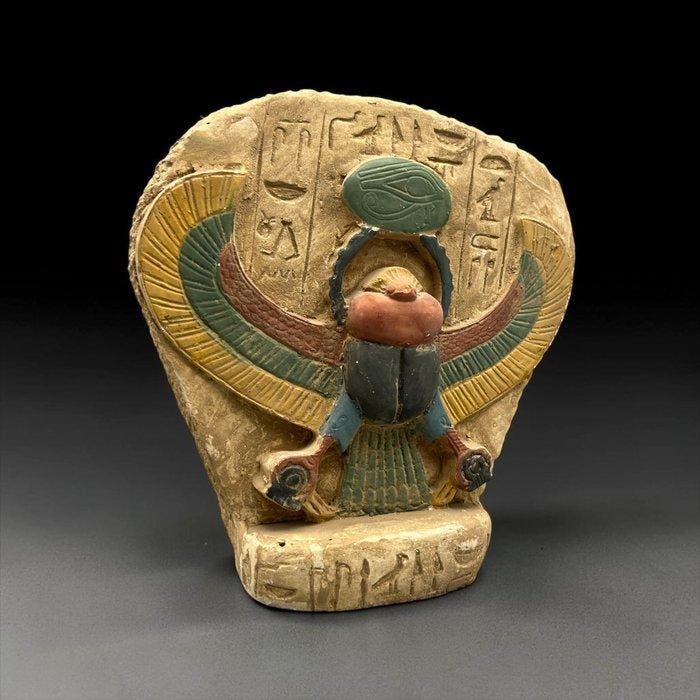 Replica van het oude Egypte Vleugelige scarab-stela: symbool, Verzamelen, Mineralen en Fossielen