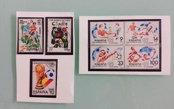 CARTERITA MUNDIAL FUTBOL ESPAÑA 82, MAS SELLOS DEL EVENTO