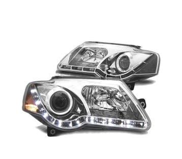 Phares Pour Volkswagen Vw Passat 3C 05-10 Daylight Chromé, Autos : Pièces & Accessoires, Verzenden