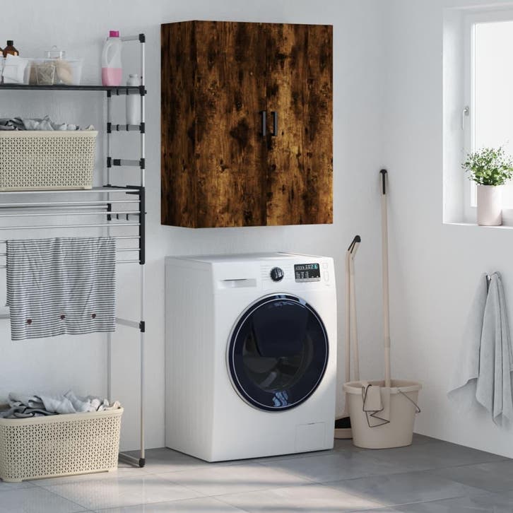 vidaXL Bovenkast 69,5x34x90 cm gerookt eikenkleurig, Maison & Meubles, Armoires | Dressoirs, Envoi