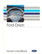 1992 FORD ORION INSTRUCTIEBOEKJE ENGELS
