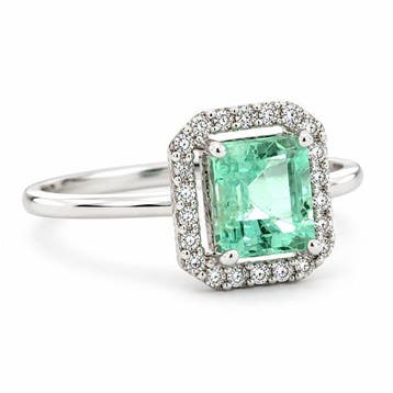 Zonder minimumprijs - Ring - 18 karaat Witgoud - 1.45ct. tw., Nieuw