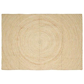 vidaXL Gebied Tapijt Wit 240 x 340 cm Jute, Huis en Inrichting, Stoffering | Tapijten en Vloerkleden, Verzenden, Nieuw
