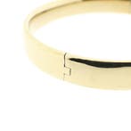 Gouden brede slavenarmband; Maat M, Ophalen of Verzenden, Gebruikt, Overige kleuren, Goud