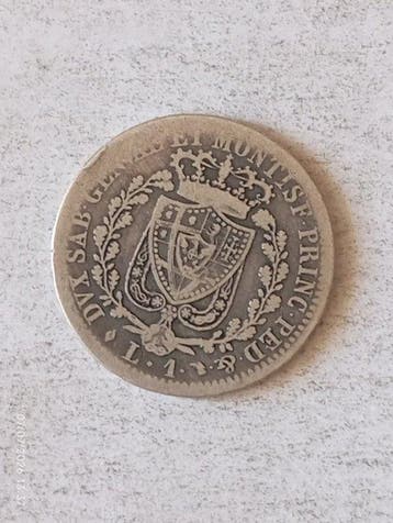 Italie, Royaume de Sardaigne Carlo Felice. 1 Lira 1824