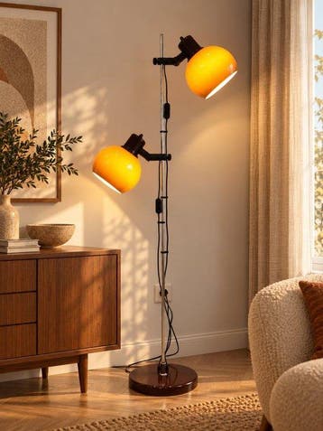 Szarvasi Factory - Space Age - Staande lamp - Chroom,, Antiek en Kunst