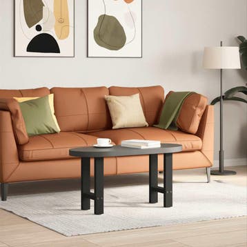 vidaXL Salontafelpoten 2 st 28x(42-43) cm staal zwart, Verzenden, Nieuw