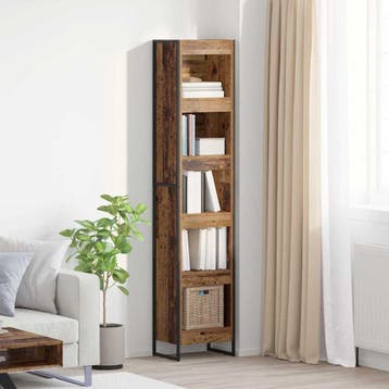 vidaXL Boekenkast 40 x 30 x 189,5 cm Bewerkt hout Oud Hout, Huis en Inrichting, Kasten | Boekenkasten, Verzenden, Nieuw