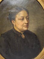 Europese school (XIX) - Portret barones, Antiek en Kunst, Kunst | Schilderijen | Klassiek